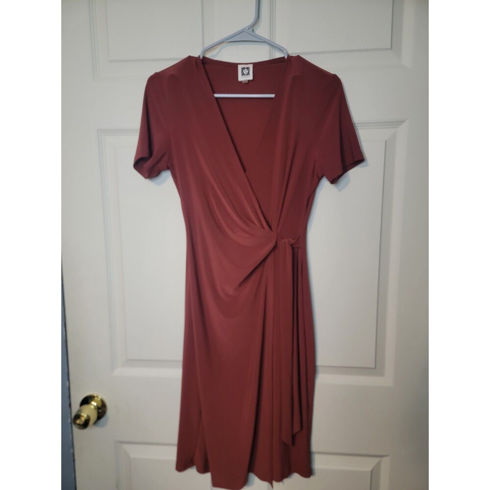 Anne Klein Sz 4 Rust Colored Wrap Dress